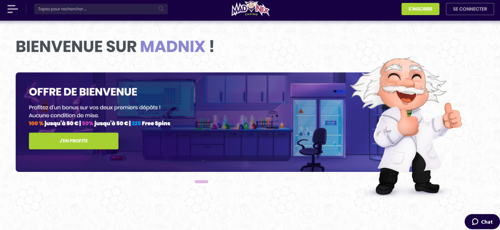 le casino en ligne Madnix