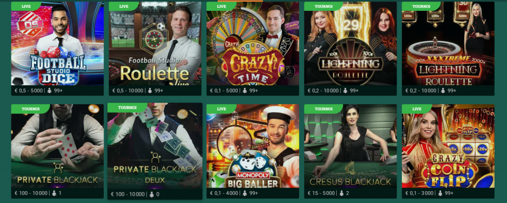 casino en ligne en direct