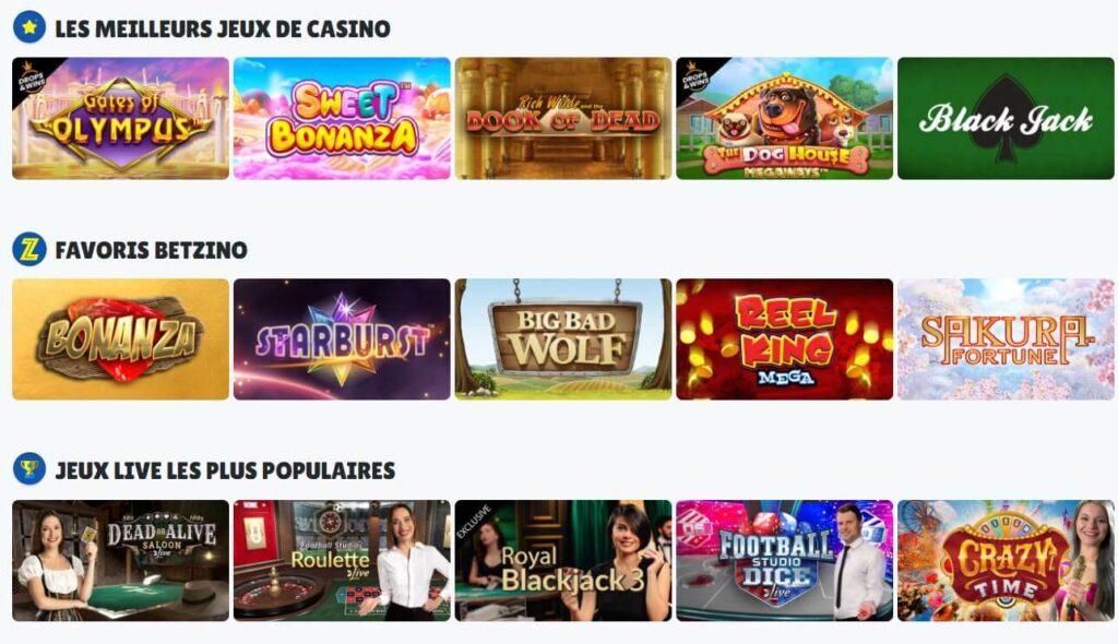 jeux betzino casino